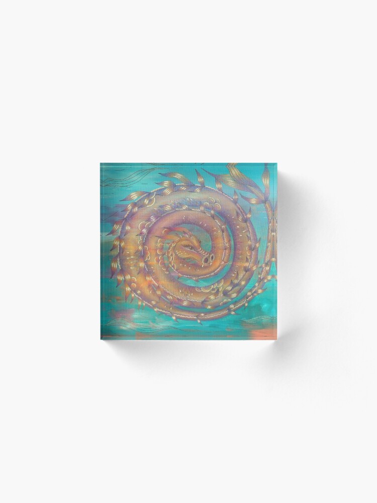 Alternate view of Dragon Spiral Acrylic Block
