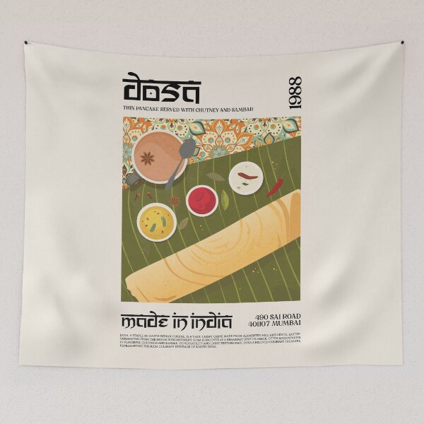 Item preview, Dosa Wall Art designed and sold by SurfolioPrints.