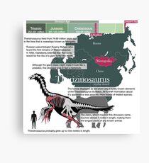 Therizinosaurus Infographic Canvas Print