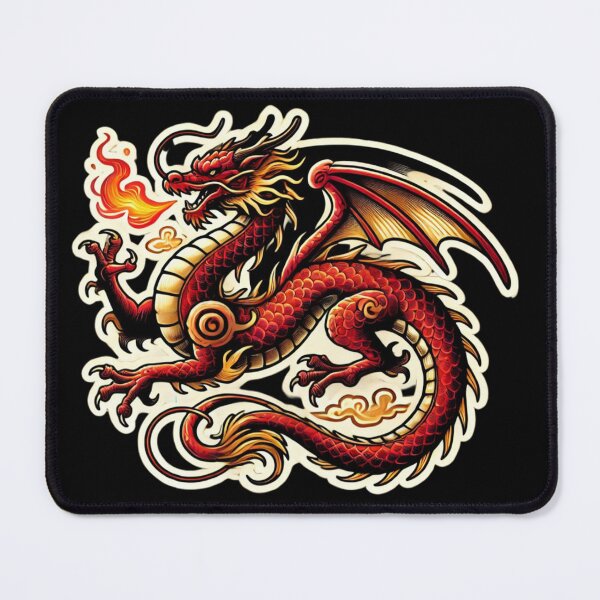 Item preview, Red Dragon Breathing Fire designed and sold by PinUpPizzazz.