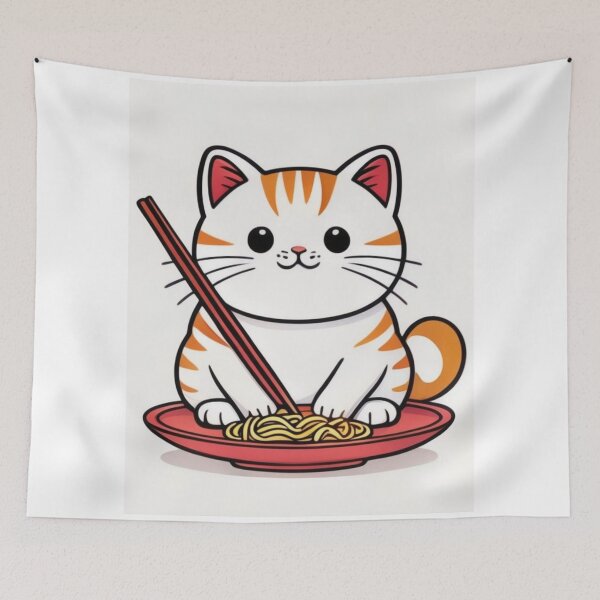 Item preview, Kitty ramen noodles and chop sticks  designed and sold by Willshire.
