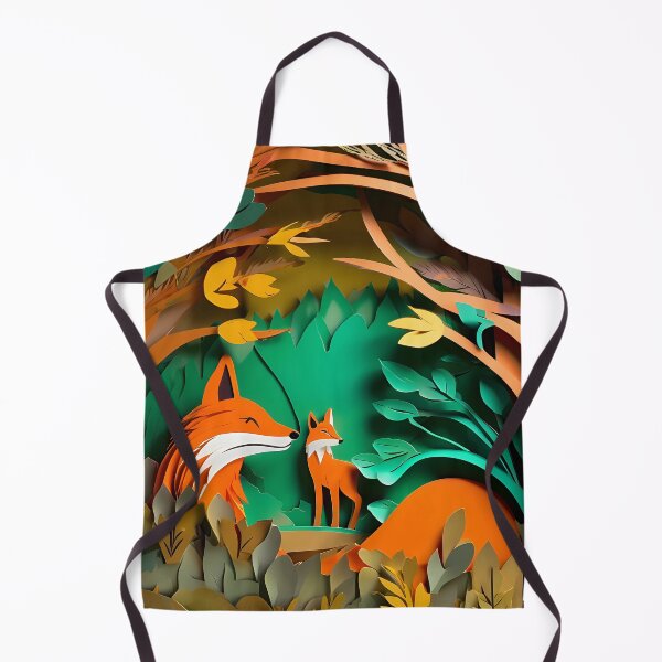 Item preview, Cute Fox Paper Cut Digital Art designed and sold by PaintedPixels01.