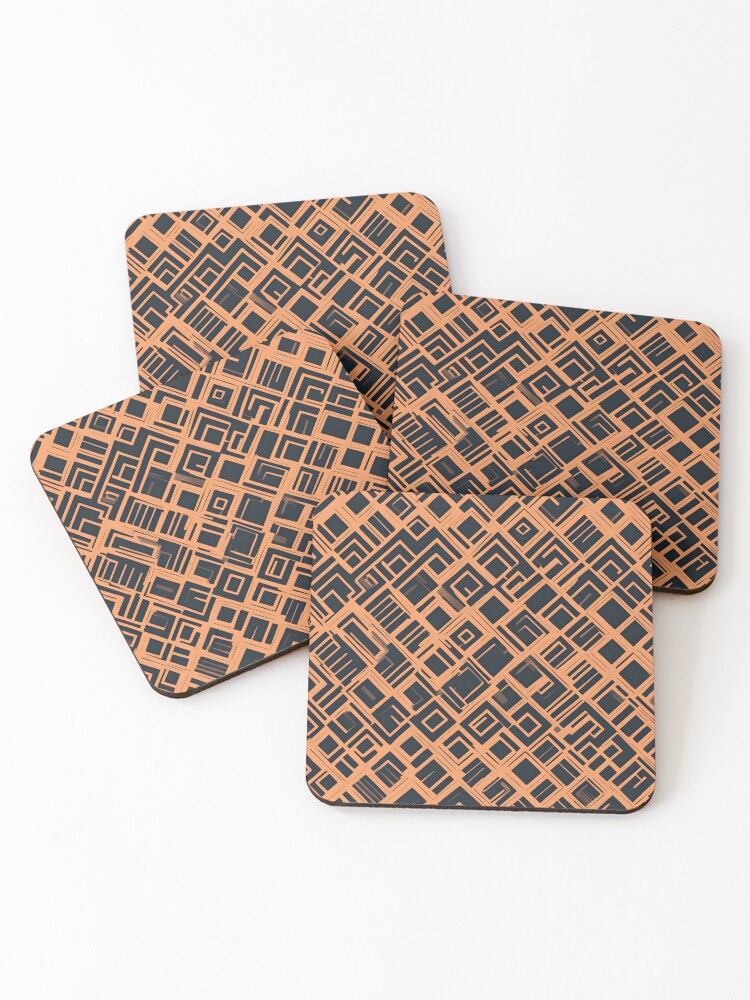 Thumbnail 1 of 5, Coasters (Set of 4), Trippy Pattern 6 designed and sold by PSYStickersAUS.