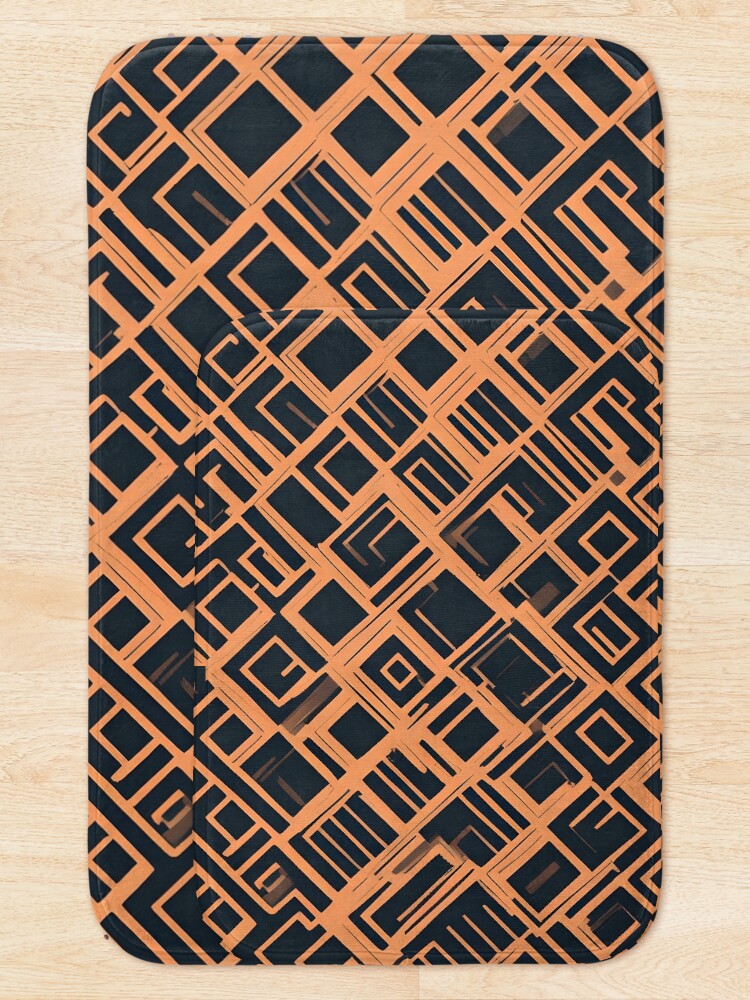 Thumbnail 5 of 6, Bath Mat, Trippy Pattern 6 designed and sold by PSYStickersAUS.