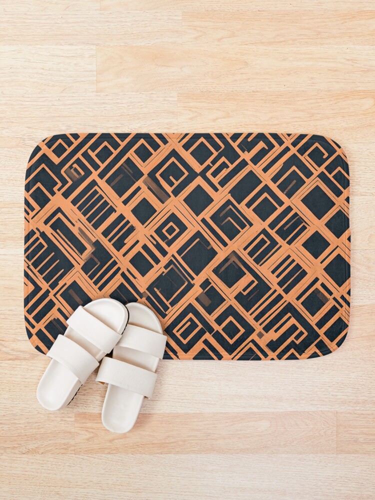 Thumbnail 1 of 6, Bath Mat, Trippy Pattern 6 designed and sold by PSYStickersAUS.
