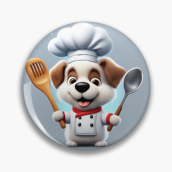 Item preview, Cutdog Chef Holding Spatula and Ladle Cartoon Vector Icon Illustration designed and sold by hjian8219.