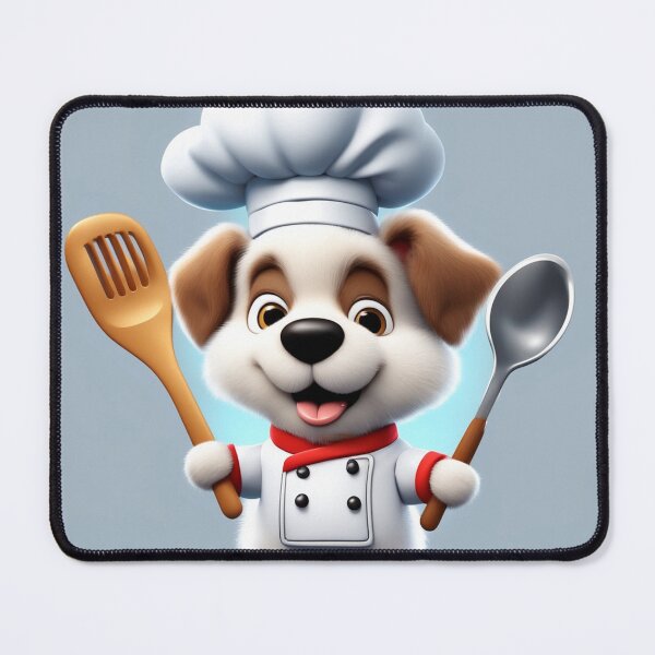 Item preview, Cutdog Chef Holding Spatula and Ladle Cartoon Vector Icon Illustration designed and sold by hjian8219.