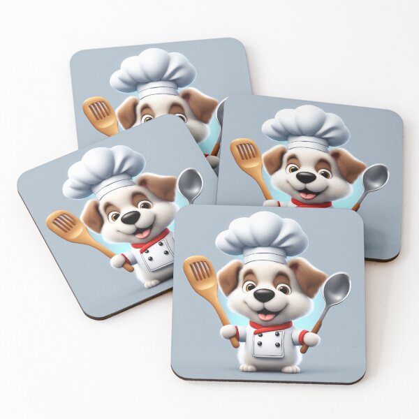 Item preview, Cutdog Chef Holding Spatula and Ladle Cartoon Vector Icon Illustration designed and sold by hjian8219.