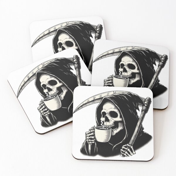 Item preview, Grim Reaper and Coffee designed and sold by EmberlyDawn.