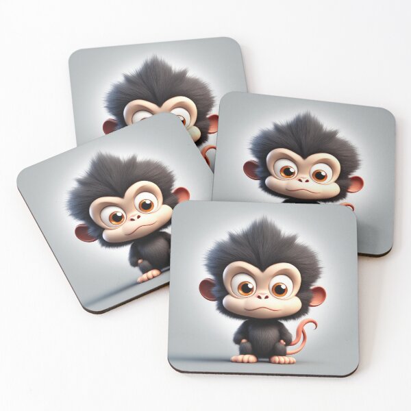 Item preview, Cute Monkey Grim Reaper Cartoon Vector Icon Illustration designed and sold by hjian8219.