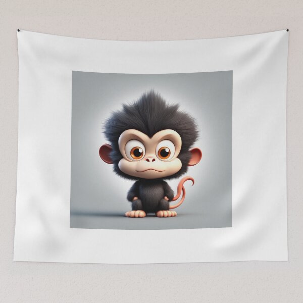 Item preview, Cute Monkey Grim Reaper Cartoon Vector Icon Illustration designed and sold by hjian8219.