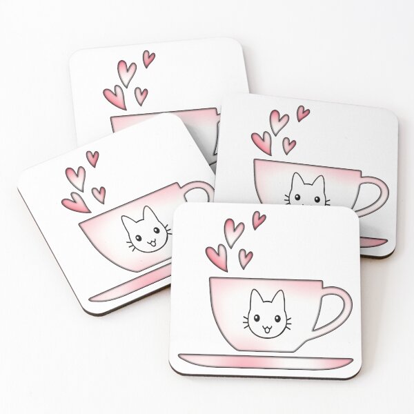 Item preview, Awesome Funny coffee cup, coffee lovers gift, coffee gift, coffee cozy, birthday, cafeteria’s stickers, fashion Design, restaurants and laptop stickers, lovely coffee cup with Kitty cat inside designed and sold by FujiwaraKatsuro.