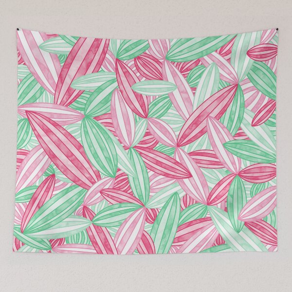Item preview, Abrosexual Pride Abstract Zen Flower Petals Pink Green designed and sold by JoyfulJen.