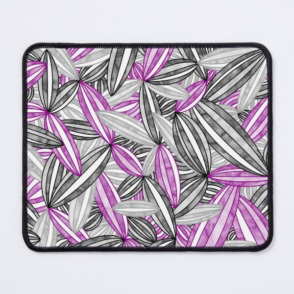 Item preview, Asexual Pride Abstract Zen Flower Petals Purple Grey Black designed and sold by JoyfulJen.