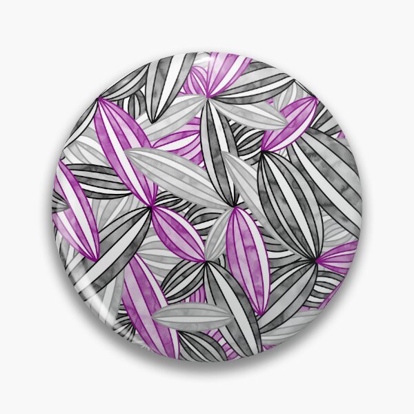 Item preview, Asexual Pride Abstract Zen Flower Petals Purple Grey Black designed and sold by JoyfulJen.