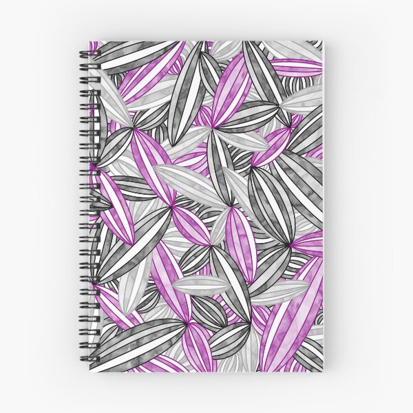 Item preview, Asexual Pride Abstract Zen Flower Petals Purple Grey Black designed and sold by JoyfulJen.