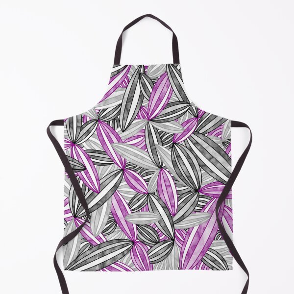Item preview, Asexual Pride Abstract Zen Flower Petals Purple Grey Black designed and sold by JoyfulJen.
