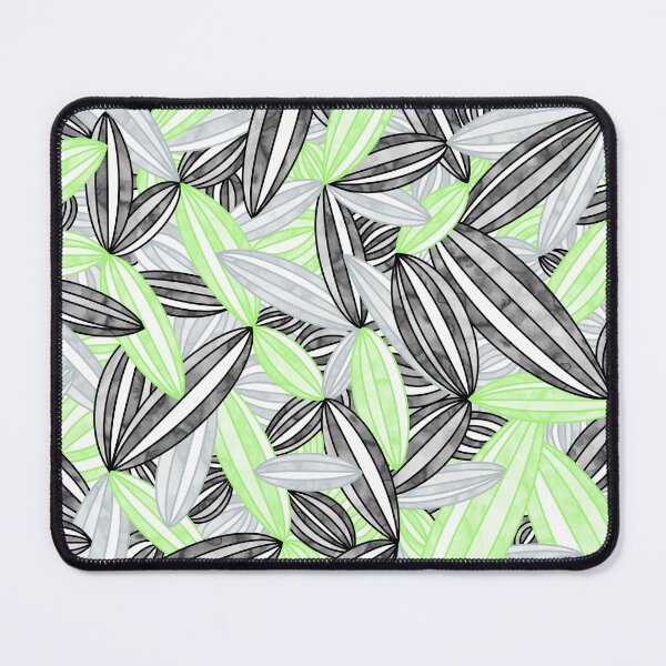Item preview, Agender Pride Abstract Zen Flower Petals Green Grey Black White designed and sold by JoyfulJen.