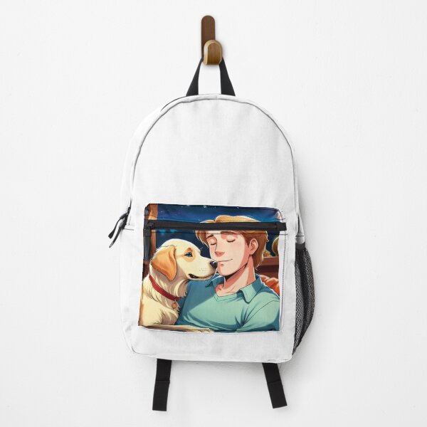Item preview, Handsome Lad with His Dog Relaxing designed and sold by MyDearLion.