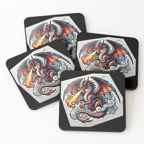 Item preview, Red Dragon Breathing Fire designed and sold by PinUpPizzazz.