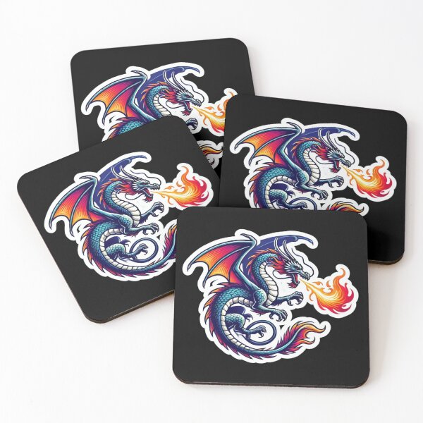 Item preview, Blue Dragon Breathing Fire designed and sold by PinUpPizzazz.