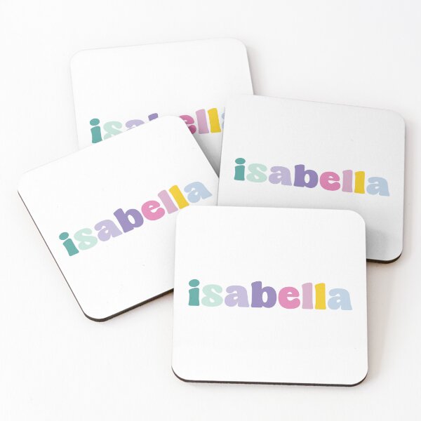 Item preview, Isabella - Custom name on colorful block font designed and sold by To the Lua.