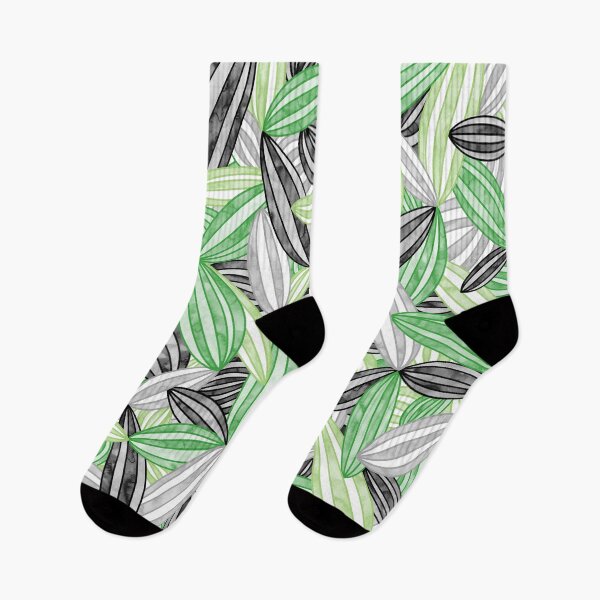 Item preview, Aromantic Pride Abstract Zen Flower Petals Green Grey Black designed and sold by JoyfulJen.