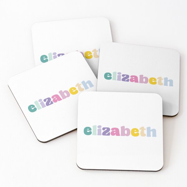 Item preview, Elizabeth: nombre personalizado en una fuente de bloque colorida designed and sold by To the Lua.