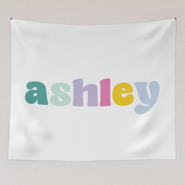 Item preview, Ashley - Custom name on colorful block font designed and sold by To the Lua.
