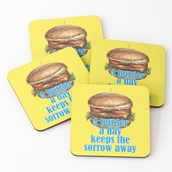 Item preview, A burger a day keeps the sorrow away designed and sold by Mauswohn.