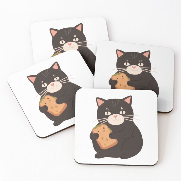 Item preview, Cute chubby funny kitty sandwich lover. designed and sold by SaraSumi.