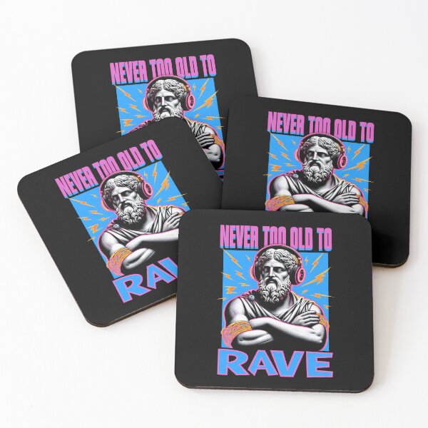 Item preview, Never Too Old To Rave - Techno Music Life designed and sold by Urban-Alien.