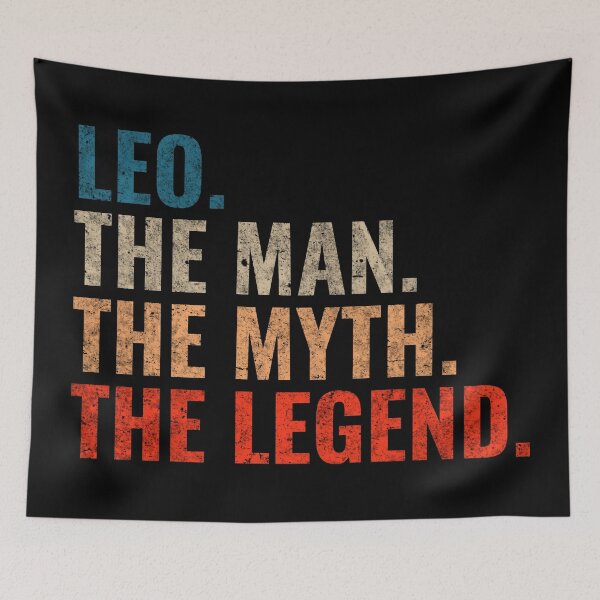 Item preview, Leo The Man The Myth The legend Leo Name Retro 70s distress designed and sold by Teelogic.