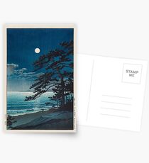 Kawase Hasui - Spring Moon at Ninomiya Beach Postcards