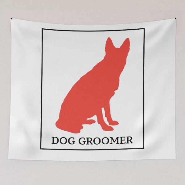 Item preview, Red Dog Groomer Box Logo designed and sold by Corner-Distro.