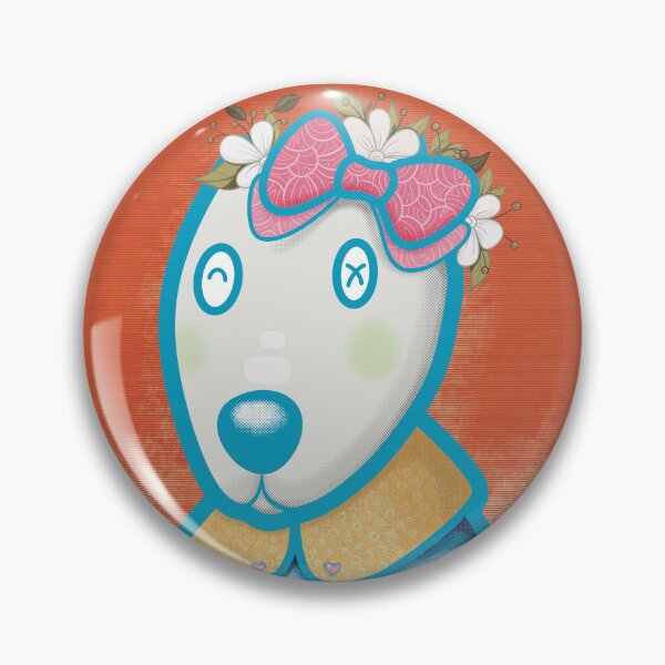 Item preview, Smiling Dog wearing a Bouquet of Flowers with cute bow on her head designed and sold by tennstudio.