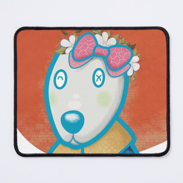 Item preview, Smiling Dog wearing a Bouquet of Flowers with cute bow on her head designed and sold by tennstudio.