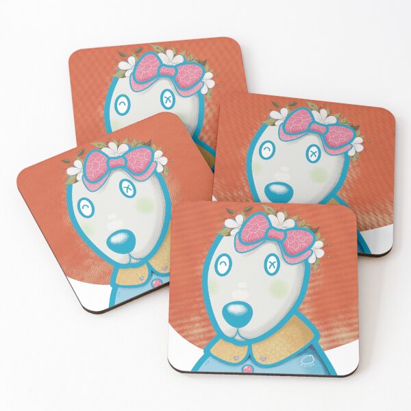 Item preview, Smiling Dog wearing a Bouquet of Flowers with cute bow on her head designed and sold by tennstudio.