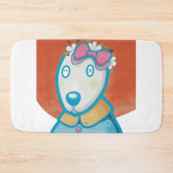 Item preview, Smiling Dog wearing a Bouquet of Flowers with cute bow on her head designed and sold by tennstudio.