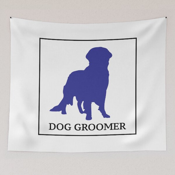 Item preview, Blue Dog Groomer Box Logo designed and sold by Corner-Distro.
