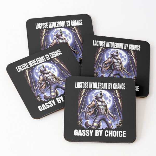 Item preview, Lactose Intolerant by Chance Gassy by Choice Wolf Meme designed and sold by PetNamedPeeve.