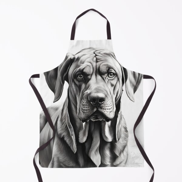 Item preview, Black and white Bloodhound pencil drawing designed and sold by Pencil-Art.