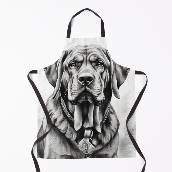 Item preview, Black and white Bloodhound pencil drawing designed and sold by Pencil-Art.