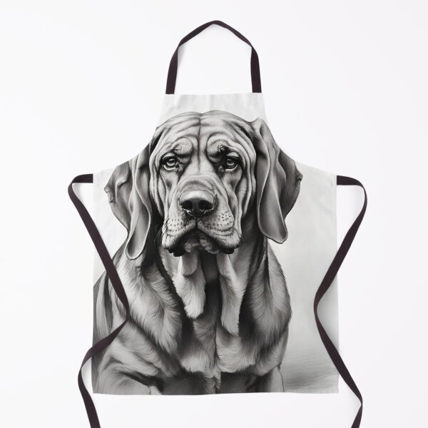 Item preview, Black and white Bloodhound pencil drawing designed and sold by Pencil-Art.