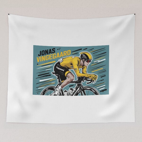 Item preview, Jonas Vingegaard: Tour de France Champion - Dynamic Cycling Race Design designed and sold by Colorful-Garden.