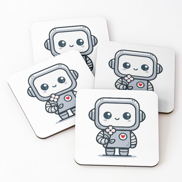 Item preview, Charming Robot with a Little Flower designed and sold by Lyssarien.
