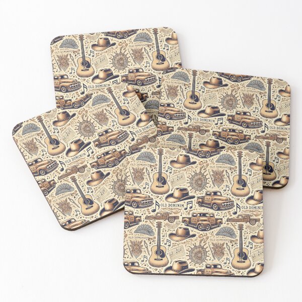 Item preview, Rustic country pattern with guitars and trucks. designed and sold by ColorfulStyle.