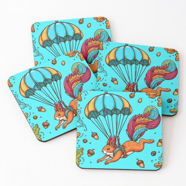 Item preview, Skydiving Squirrel - Adventurous Cartoon Design designed and sold by beyazart.