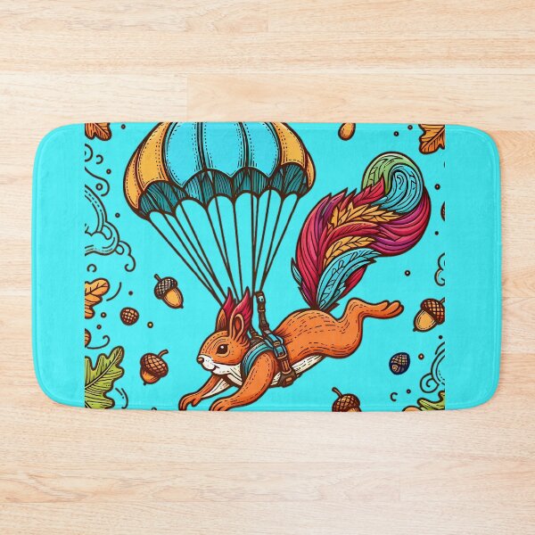 Item preview, Skydiving Squirrel - Adventurous Cartoon Design designed and sold by beyazart.
