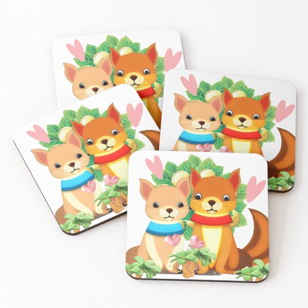 Item preview, squirrels in love in nature designed and sold by MigWhimsy.